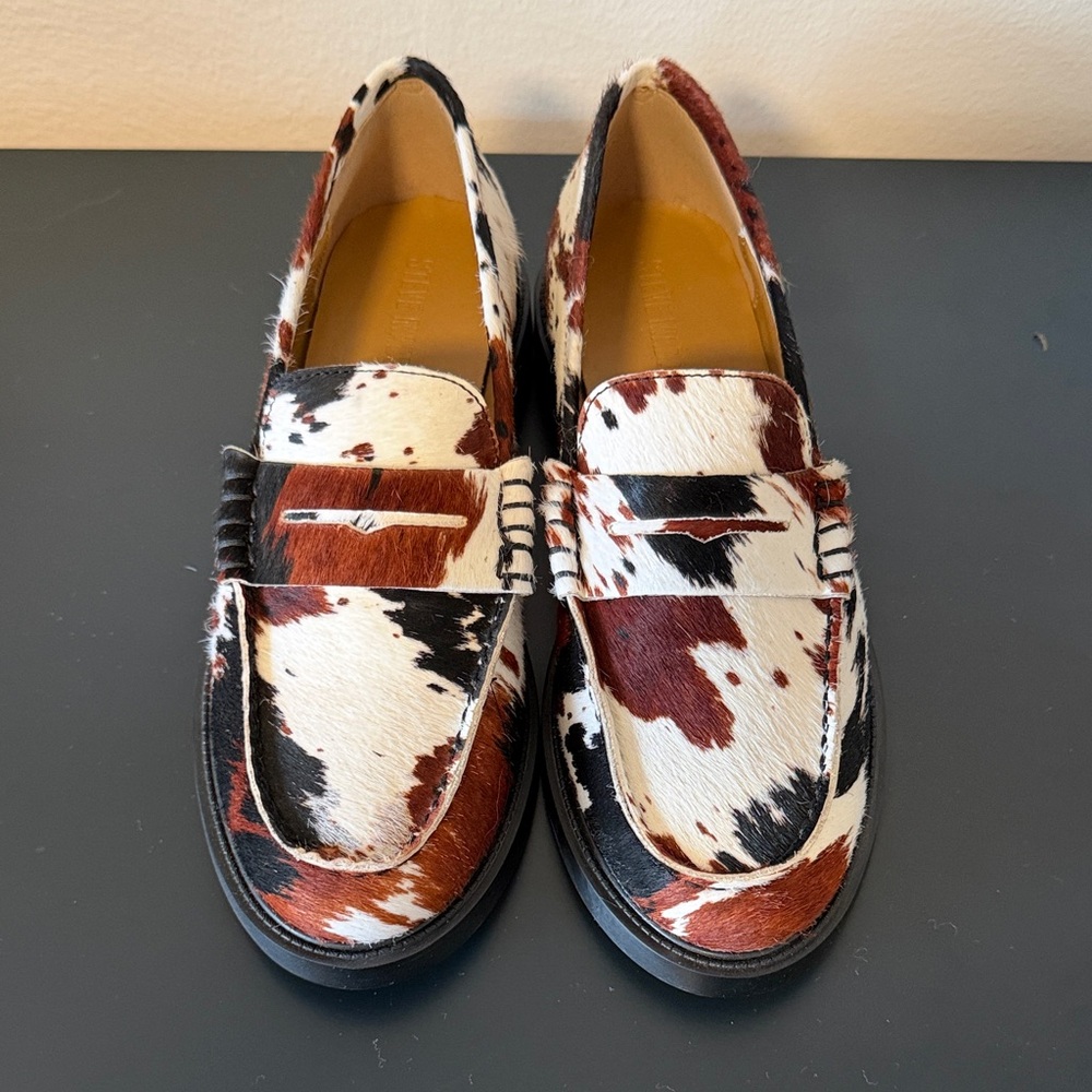 NWOT Steve Madden Cowhide Patterned Loafers